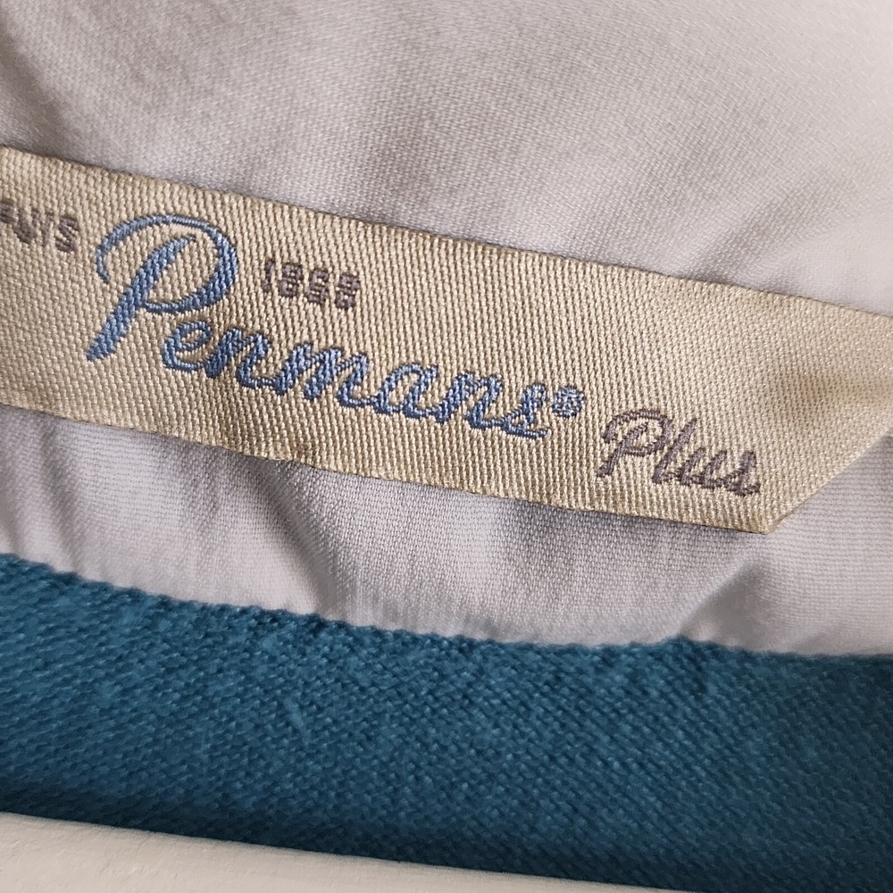 VTG PENMANS Shirt Sweater Womens Plus Size 2X White Collar Attached Blue Polo - Picture 4 of 16